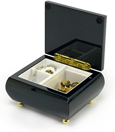 23 Забелешка Тиркизна Модерна Музичка Кутија За Накит во Завршница Со Висок Сјај - Ајне Клајн Натмузика