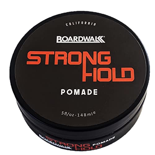 Boardwalk Pomade Strong Hold Pomade 5oz, Aloe Vera Pomade Vegan Pomade за мажи