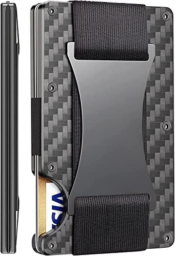 Минималистички сртови паричници за мажи - паметен паричник - паричник за јаглеродни влакна - тенок паричник за мажи - РФИД блокирање