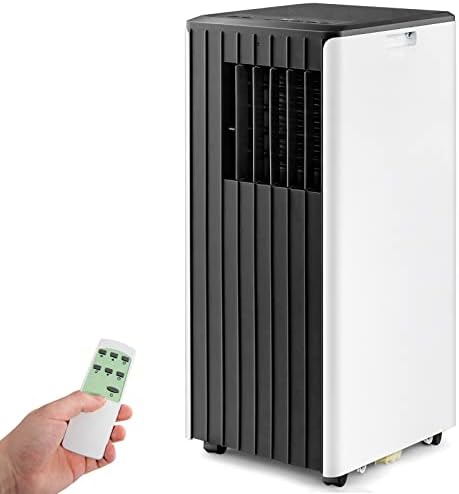 Petsite 8000 BTU преносен климатик, 3-во-1 наизменична единица за ладење со далечински управувач, дехидрификатор и 24ч тајмер, застој на климатик