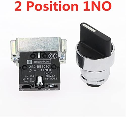 Прекинувач на копчето Hajus 1PCS XB2 22mm 2/3 Позиција NO/NC само-заклучување на ротациониот прекинувач 10A/415V XB2-BD33 XB2-BD21 XB2-BD25