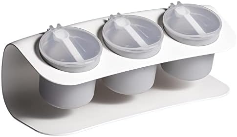 Кутија за зачини за домаќинства на кујна постави три решетки во комбинација за зачинето шише и може да преврти капа за складирање