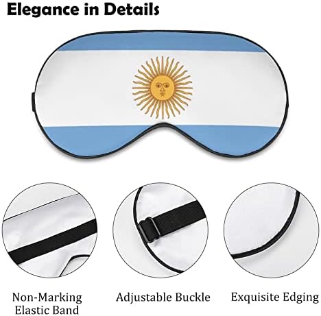Аргентинско Знаме Маска За Очи За Спиење Затемнување Ноќни Врзани Очи Со Прилагодлив Ремен За Мажи Жени Патуваат Јога Дремка