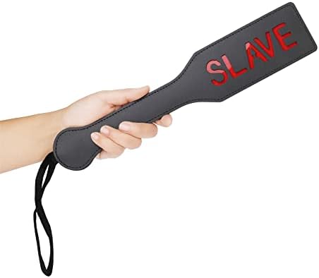 Венесен робска лопатка, 12,6inch faux кожни лопатки за возрасни BDSM Play, црна