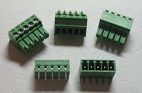 Агол од 15 парчиња 90 ° 5PIN/WATE PITCH 3,5 mm Termin Terminal Block Connector Connector Connector Connector Color со агол пин