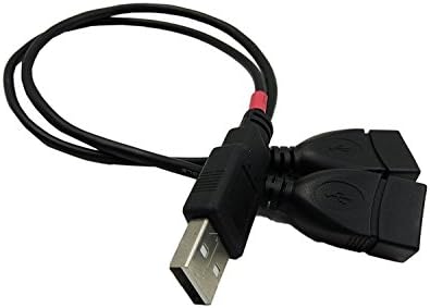 ZTOP USB 2.0 Машки приклучок до 2 двојни USB женски yек y спрлитер Адаптер кабел една порта за полнење и синхронизација на податоци друго