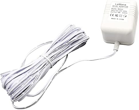 Lawana 26ft Cable Cable18V500MA Video Video Bell Bell Адаптер за напојување компатибилен со Nest, Eufy, Wyze, Ring Video Voorbell