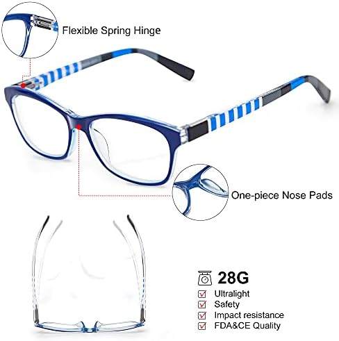 ОЧИЛА 3 Спакувајте Лесни Очила За Читање За Жени Со Пролетна Шарка