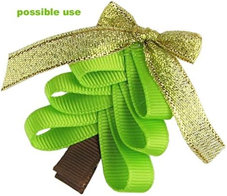 Q-Yo Holiday Christmas Grosgrain Ribbon Set за пакет за подароци, завиткување, правење додатоци за лак за коса, занаетчиство, свадбени декор.