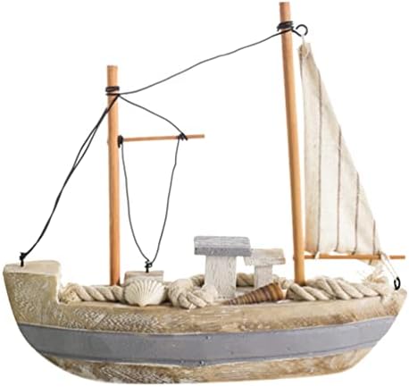 Викаски дрвен едриличар модел Гроздобер наутички едриличарски брод Дрво приказ модел на брод медитерански риболов брод за океанска тематска