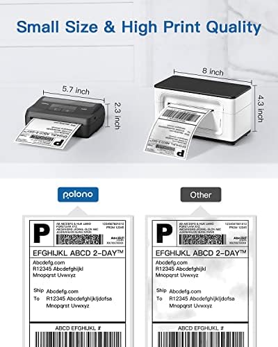 Печатач за термички етикети со Bluetooth Bluetooth Bluetooth - печатач за етикета 4x6 за пакети за испорака на мал бизнис - безжичен