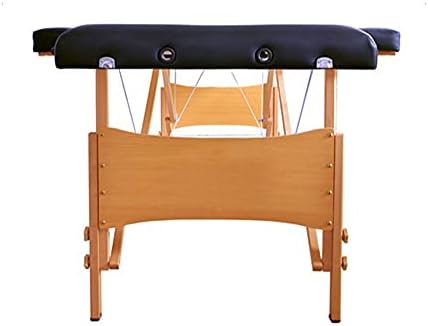 WYFDP 2 Делови 84 Преклопување на преносен кревет за кревет за креветчиња за маса за маса за масажа црна црна боја