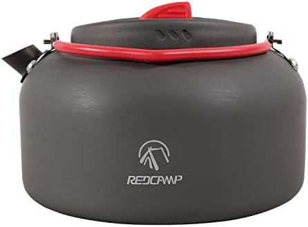 Redcamp 0,8L/0,9L/1,4L котел за кампување на отворено, котел за чај од алуминиум со торба за носење, компактен сад за лесен кафе