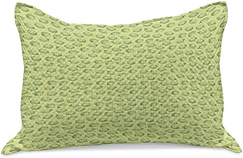 Амбезон овошје плетена ватенка перница, повторувачки скициски стил нацртана шема на вкусни егзотични огрозд, стандарден капак за
