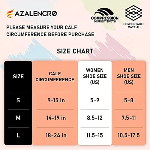 Компресија за компресија Azalencro 2.0 за мажи и жени ， 20-30mmgh Поддршка за атлетски 、 трчање 、 Циркулација