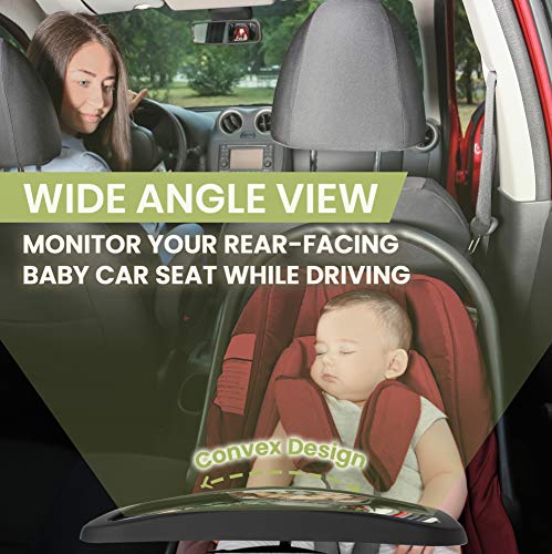 Капак За Седишта за Автомобил за бебиња и Големо Огледало За Бебешки Автомобил-Крошна За Седишта За Бебешки Автомобил За Пролет,