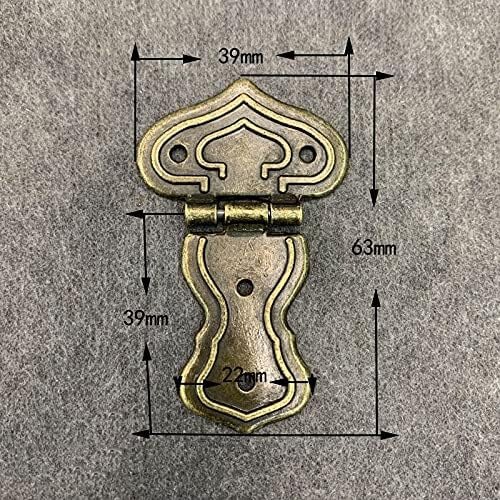XDCHLK 10 парчиња врата шарки антички бронзени кабинети фиоки накит дрвена кутија DIY Декорирајте конектори за мебел за шарки со завртки