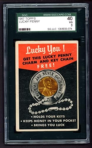 1957 Topps Lucky Penny Card SGC SGC 3.00