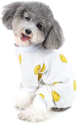 Ранфи руно мало кучиња пижами со нозе насмевка лице печатено кученце скокање мека зима задебела наредена кучиња pjs симпатична чихуахуа