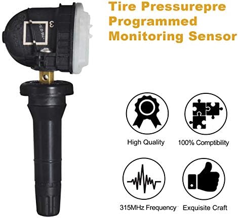 Сензор за мониторинг на притисок на гуми за гуми 4PACK 315MHz ГМ Замена на сензорите за мониторинг на гуми за гуми за GMC Sierra
