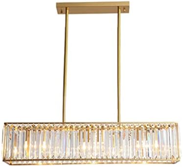 Lhllhl Златна кристална трпезарија со приврзоци лесен месинг бакарен линеарен ресторан бар ламба стаклена кристална предводена светлина