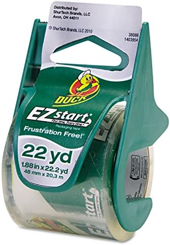 Патка 07307 EZ Start Carton Sealing Tape/Dispenser, 1,88-инчен x 22,2yds, 1 1/2-инчен јадро