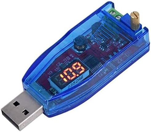 ZYM119 5PCS 5V до 12V 24V Црвен светлосен напонски приказ USB Boost Module 1-24V Прилагодлив 3W Десктоп за напојување STEUERMODUL коло