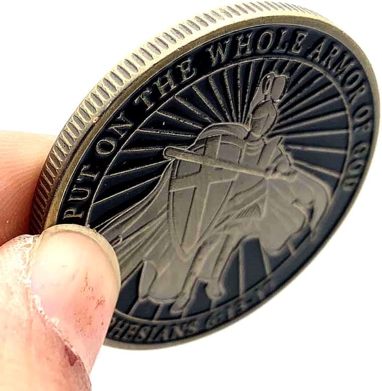 Американска Бронзена Насликана Комеморативна Колекција На Монети Витез Олеснување Оклоп Воин Медал