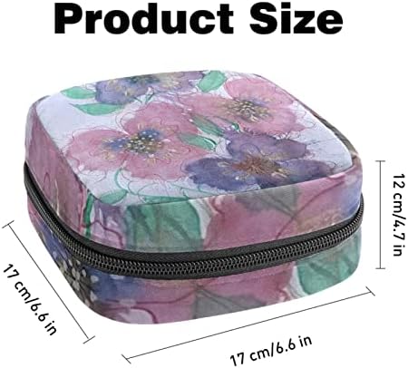Санитарна торба за складирање на салфетка, торбичка за подлога, торбичка за подлога, мала торба за шминка, шема на растенија за цветни