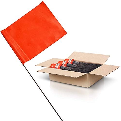 Знамиња за обележување на портокалови 1000 пакувања - знамиња со маркер од 4х5 -инчи - 15 -инчни жица - знамиња со мали дворови