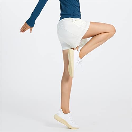 Shortsенски шорцеви здолништа со шорцеви тренингот за фитнес шорцеви здравствена спортска облека лажни панталони за безбедност на две парчиња