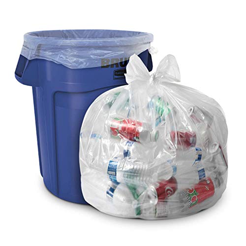 Алуф пластика тешка должност 55 галон чисти торби за ѓубре - - 1,5 милји еквивалентна индустриска јачина пластика 35 x 55 одговара на тотер, брутална