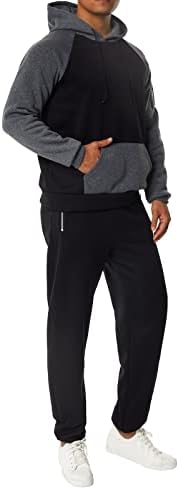 Машки тренерки за атлетски спортски облеки облеки сет, долги ракави пулвер дуксери на џемпери врвови+џемпери 2 компјутери