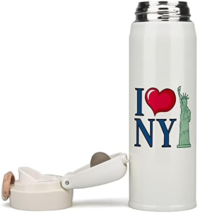 Јас многу го сакам Shiteујорк изолацијата со шише со вода од не'рѓосувачки челик Изолиран спортски куп за кампување на отворено 350мл