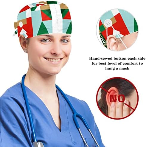 Медицинска сестра ги капачињата жени долга коса, радост на растително работно капаче за елка со копче и лак за коса од лак