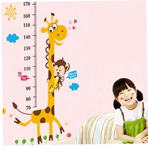 1Set Креативна жирафа животни висина табела Детска wallидна налепници Отстранлив висина табела мерка wallидна налепница за