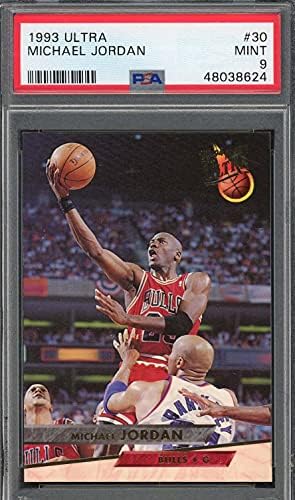 Мајкл Jordanордан 1993 година Флеер Ултра кошаркарска картичка 30 оценета ПСА 9