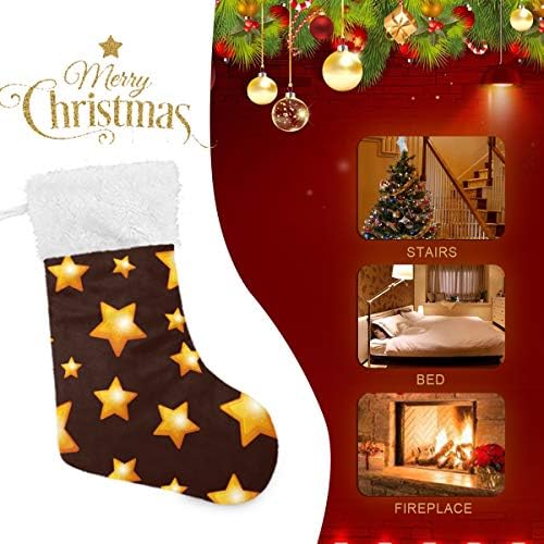Божиќна златна starвезда Пимилагу Божиќни чорапи 1 пакет 17,7 , виси чорапи за Божиќна декорација