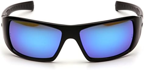 Безбедност-SB5665D Goliath Security Eyewear, црна рамка, леќи со огледало на мраз сино огледало