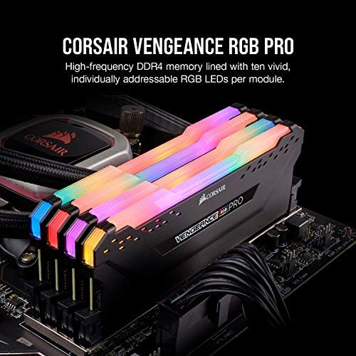 Corsair Одмазда RGB PRO 16GB DDR4 3200MHz C16 LED Десктоп Меморија-Црна