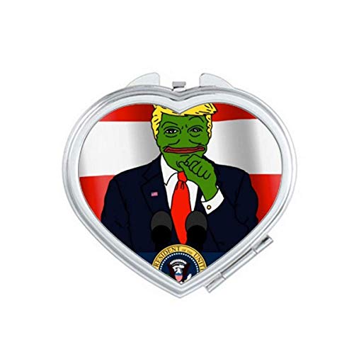 Америка Претседател тажен жаба одлична слика за огледало за патување Преносен рачен џеб шминка