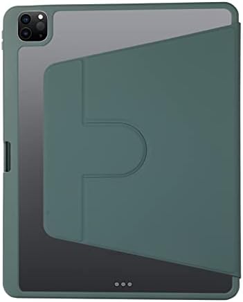 Таблет компјутер случаи кутии компатибилен со iPad Pro 12.9 2022 12.9inch Тенок мулти-агли за гледање Стенд случај, TPU покритие со држач за молив, автоматски буден/сон паметен с