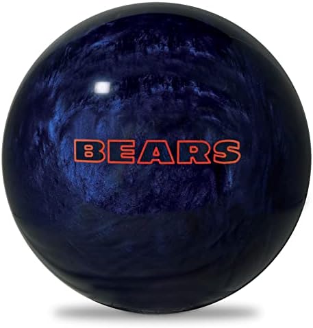 KR Strikeforce NFL Chicago Bears Undrilled Polyester Bowling топка достапна во 8, 10, 12, 14 & 15 bs
