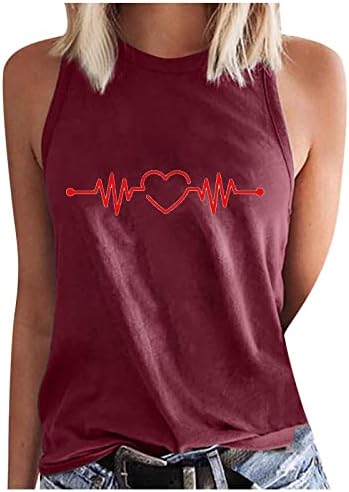 Кошула за чукање на срцето за жени Loveубовни графички кошули за печатење на срце