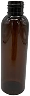 Пластични шишиња од 4 мл килибар Космо -12 Пакет со празно шише за полнење - БПА бесплатно - есенцијални масла - Ароматерапија | Црн флип -врвен