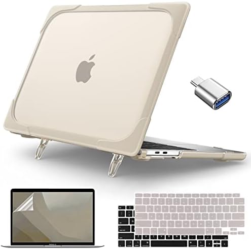 Териефи тешка кутија за 2018 година 2019 2020 MacBook Air 13 Inch A2337 M1 A2179 A1932, шок -пропуст на удар на пад на тешката обвивка со тастатура