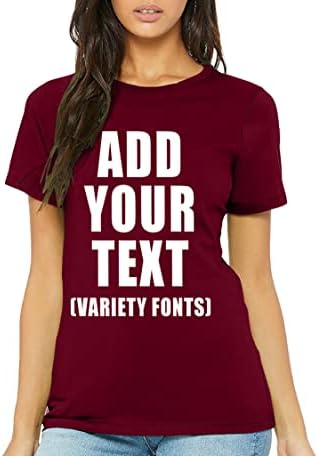 Прилагодени маици за мажи и жени Додадете го вашиот текст Персонализирана маица со памук унисекс памук