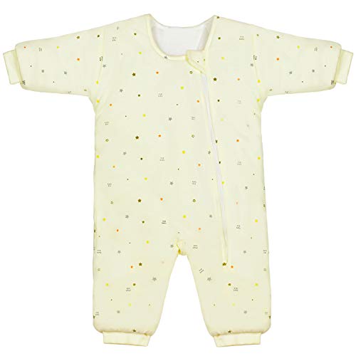 BBTKCARE вреќа за спиење-памучно носење ќебе ， топли пижами за бебиња за дете 6-9 месечно-вело
