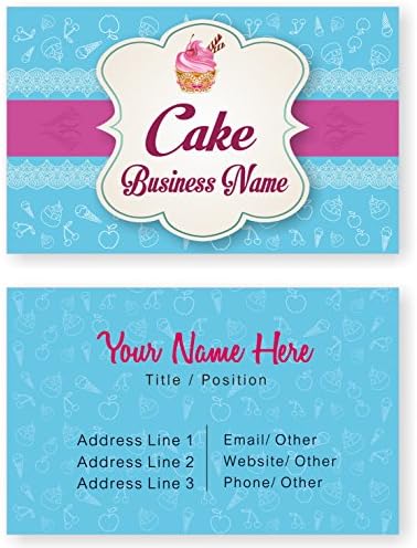 Дизајнирајте Своја Персонализирана Визит Картичка Торта Пекарница Бизнис Прилагодена Картичка За Посета - Напред Назад - 110 ФУНТИ-дебела хартија
