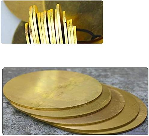 Кружен плоча со листови со месинг на месинг на Yiwango, кружна рунда H62 бакар CNC метална обработка на суровини исечени дебелина 1мм чист
